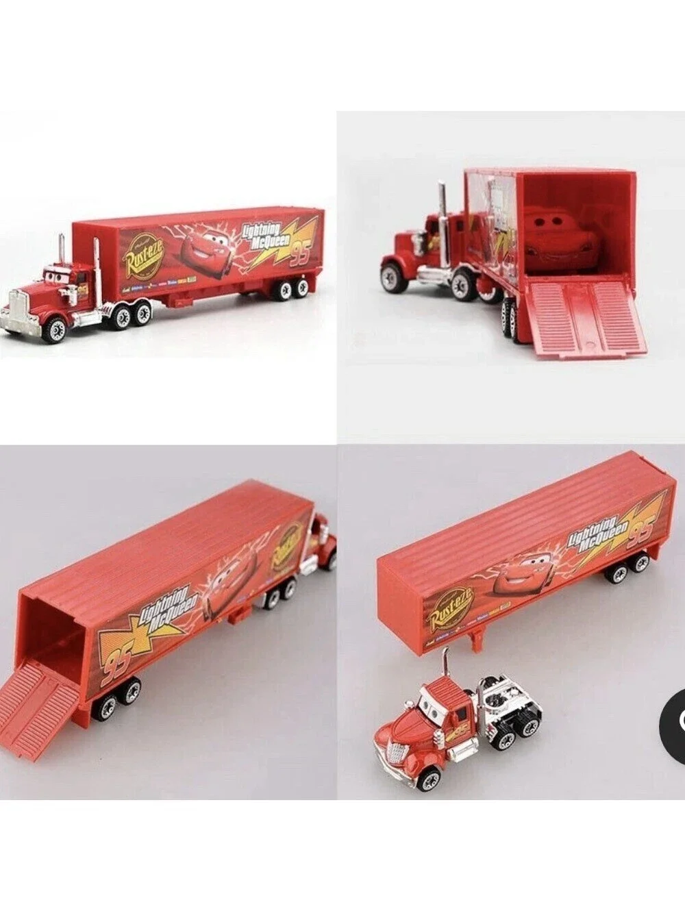 7PCS Disney Pixar Cars Lightning McQueen Jackson Storm Mack Truck Diecast USA